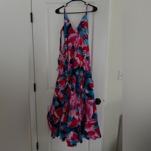 Aqua Pink and Multicolor Dress